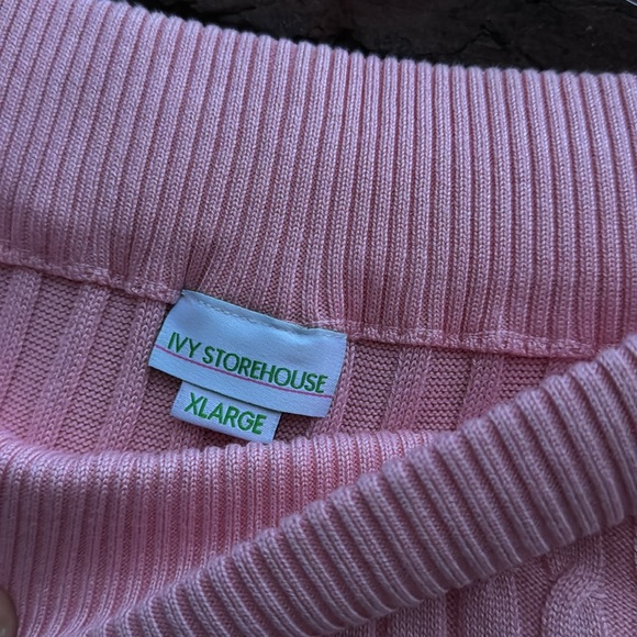 Ivy Storehouse Alpha Kappa Alpha Cable Knitted Pink Shorts Womens XL  NWOT - Picture 4 of 5